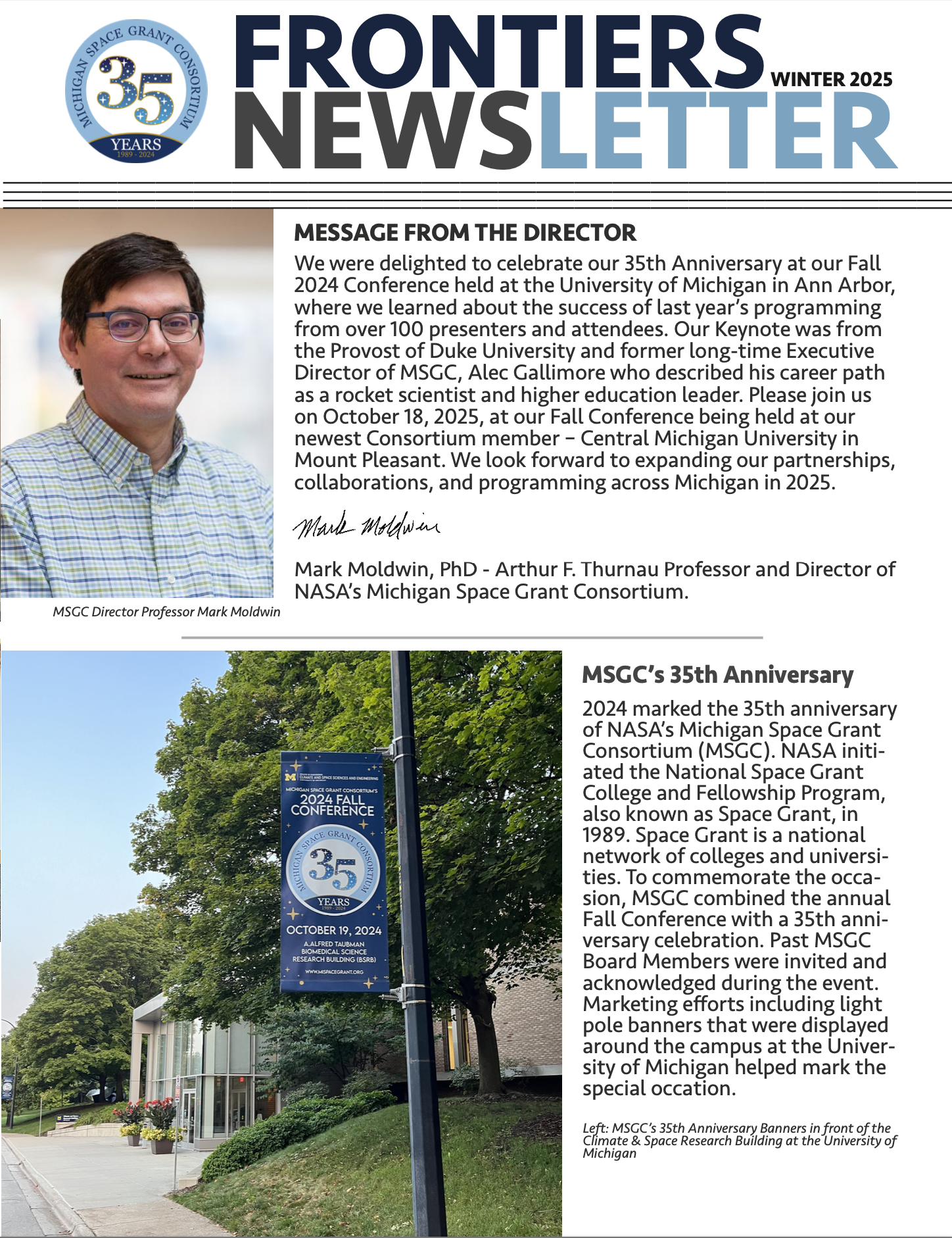 2025 Newsletter Cover